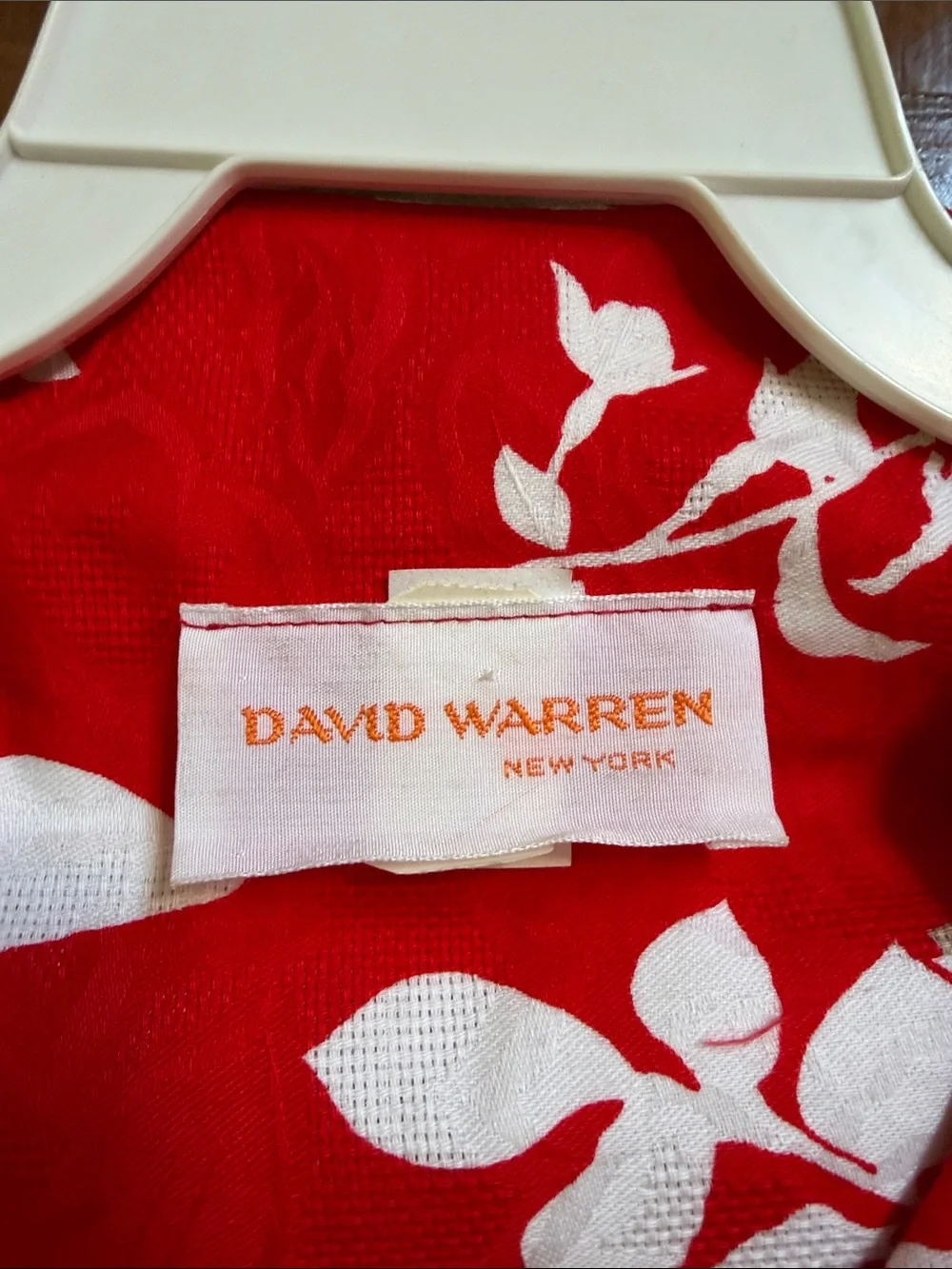 David Warren Red Floral Two-Piece Dress Set Size 12